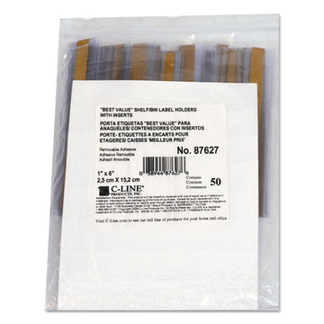 C-Line® Self-adhesive Label Holders, Top Load, 1 X 6, Clear, 50-pack freeshipping - TVN Wholesale